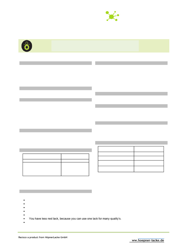 En Resisco ACR2 R4 High Solid TDB 06 2019 | PDF | Varnish | Building ...
