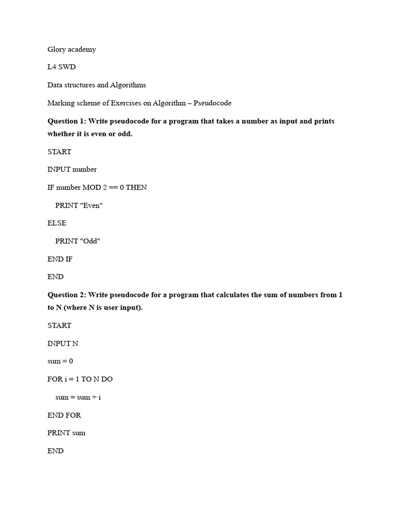 Pseudocode exercises - SOLVED | PDF | Queue (Abstract Data Type ...