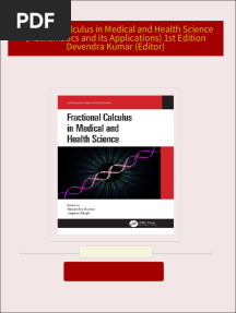 PDF Fractional Calculus in Medical and Health Science (Mathematics and its Applications) 1st Edition Devendra Kumar (Editor) download