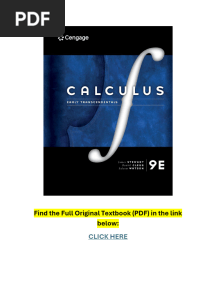 Calculus Early Transcendentals 9th Edition TEXTBOOK