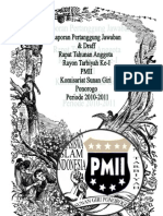 Cover Lpj Rayon Tariyah Pmii Komisariat Sunan Giri Ponorogo