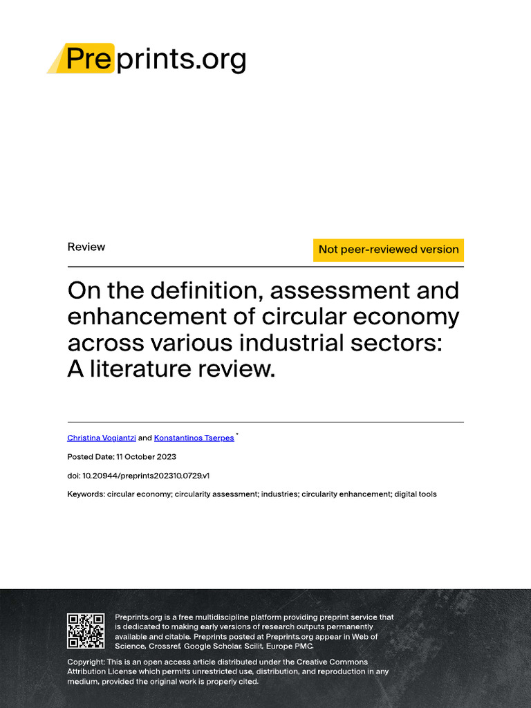 circular economy | PDF | Life Cycle Assessment | Sustainability