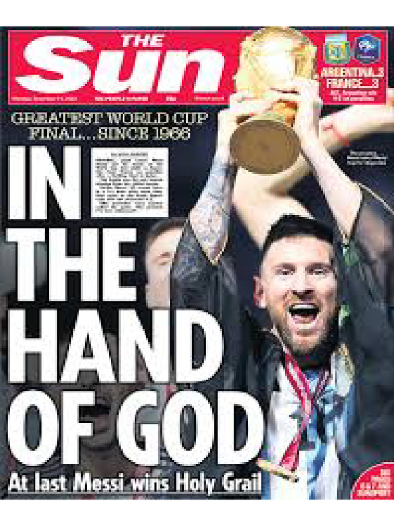 In The Hand of God Messi - The Sun | PDF
