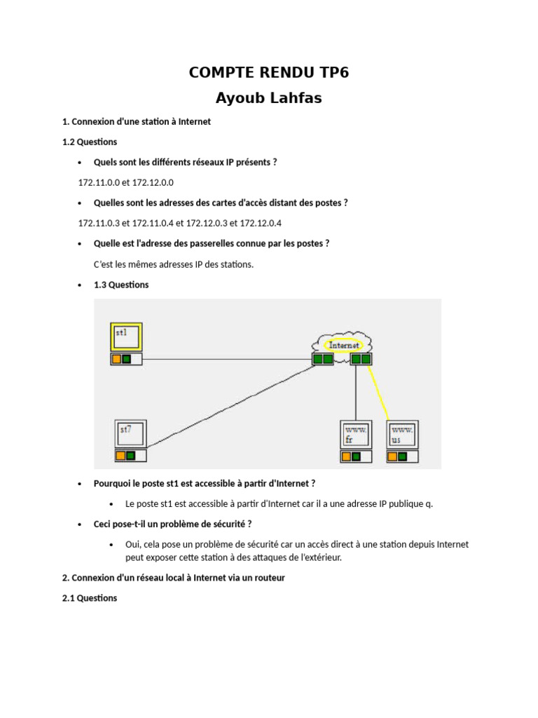 Analyse des Adresses IP et NAT | PDF | Protocoles Internet | Adresse IP