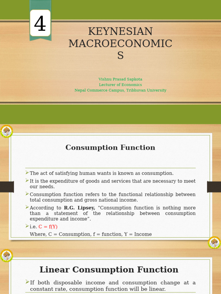 Unit 4 Keynesian Macroeconomics Pdf Consumption Economics
