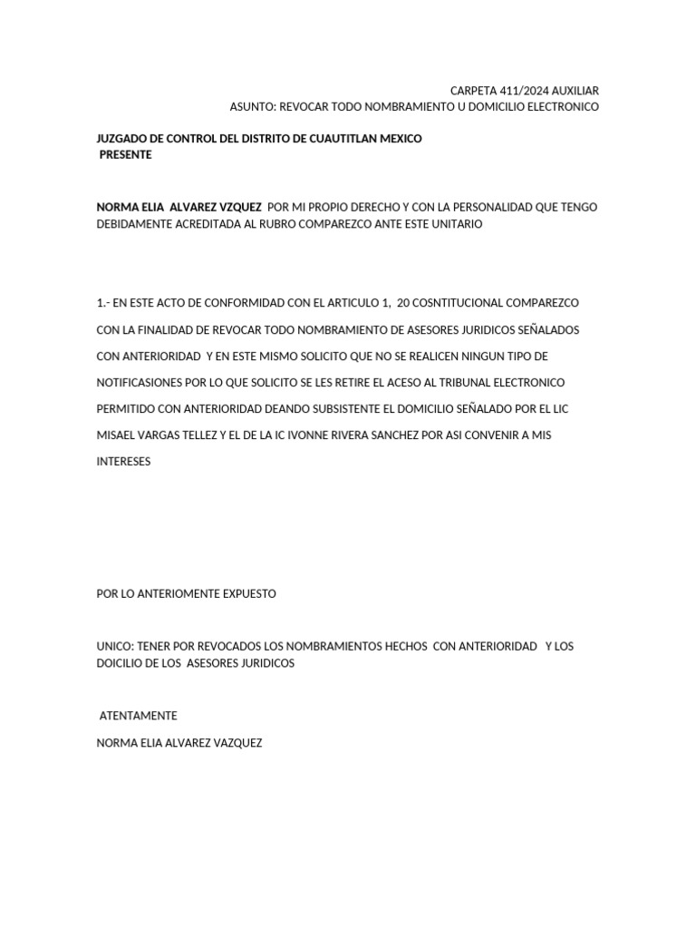 Revocación de Nombramientos Jurídicos | PDF