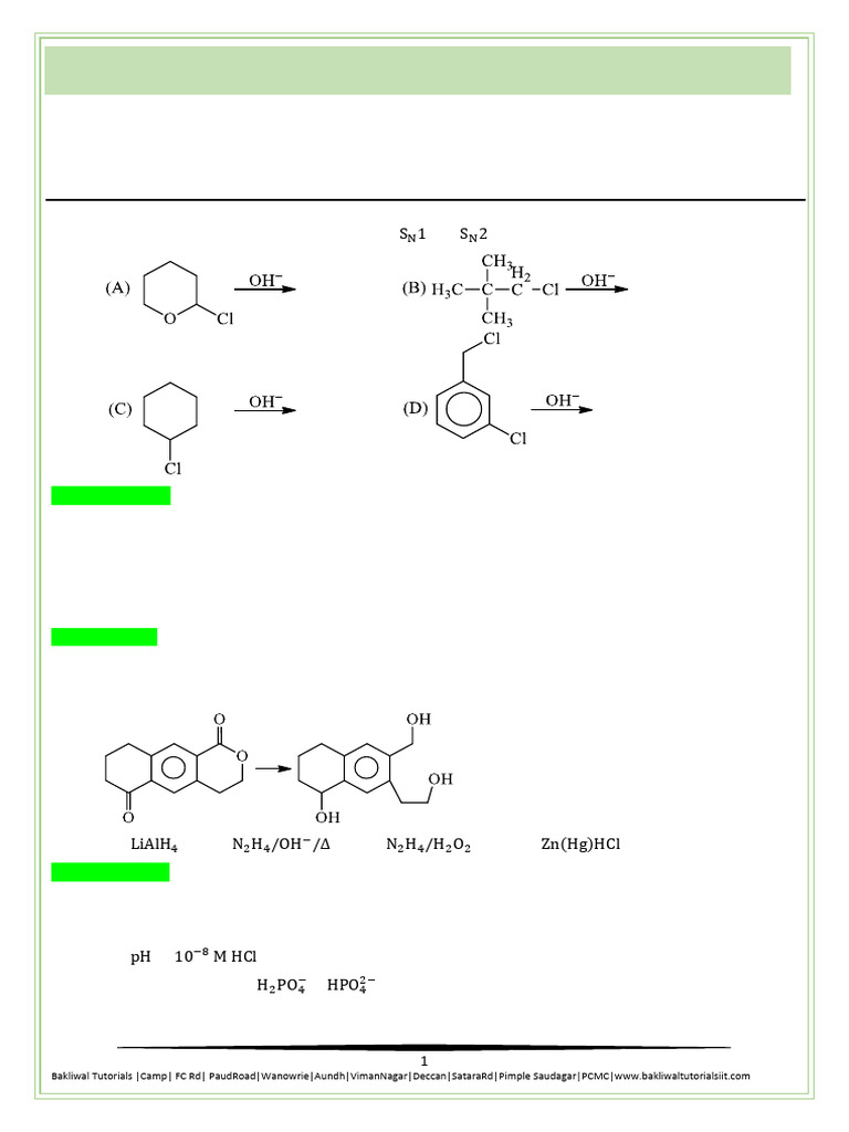 C24 BTTS-24 (Adv) Chemistry (Paper-2) | PDF | Iodine | Physical Chemistry