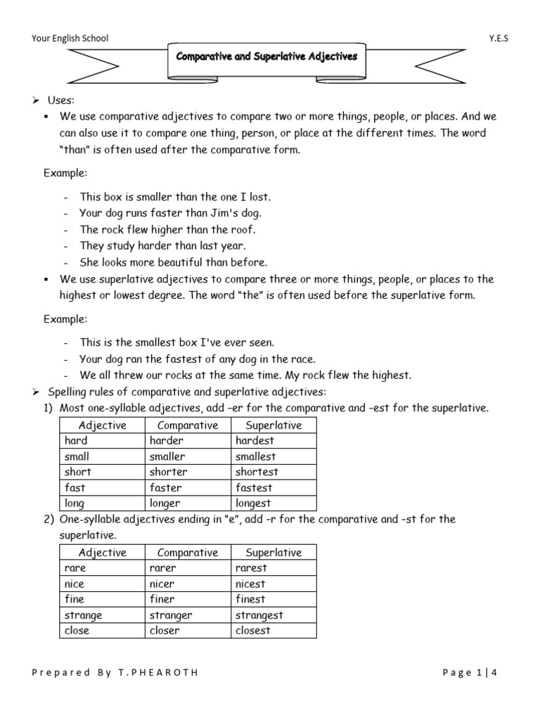 COMPARATIVE AND SUPERLATIVE ADJECTIVES GRAMMAR PDF visual data 4
