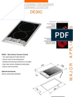 30Cm Domino Two Burner Ceramic Cooktop: Residual Heat Indicator