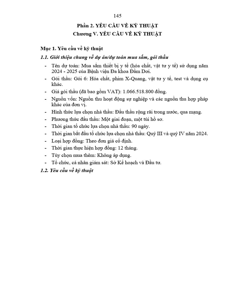 Chuong V Yeu Cau Ky Thuat Goi 6 | PDF