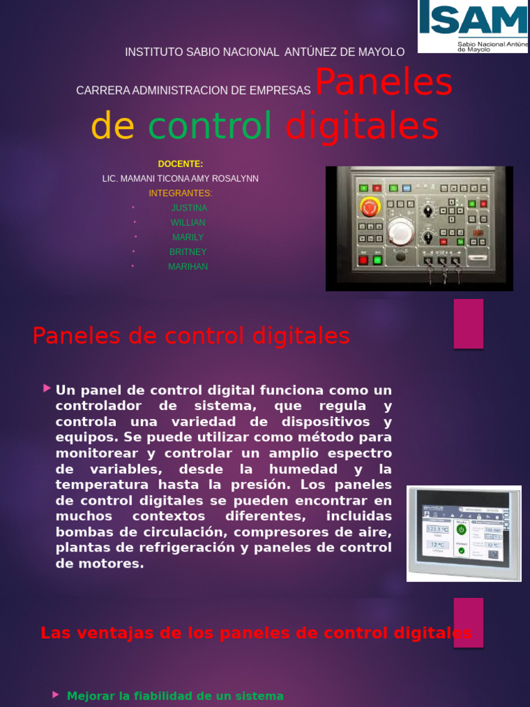 Paneles de Control Digitales - Pptxe - 121335 | PDF | Ingeniería de ...
