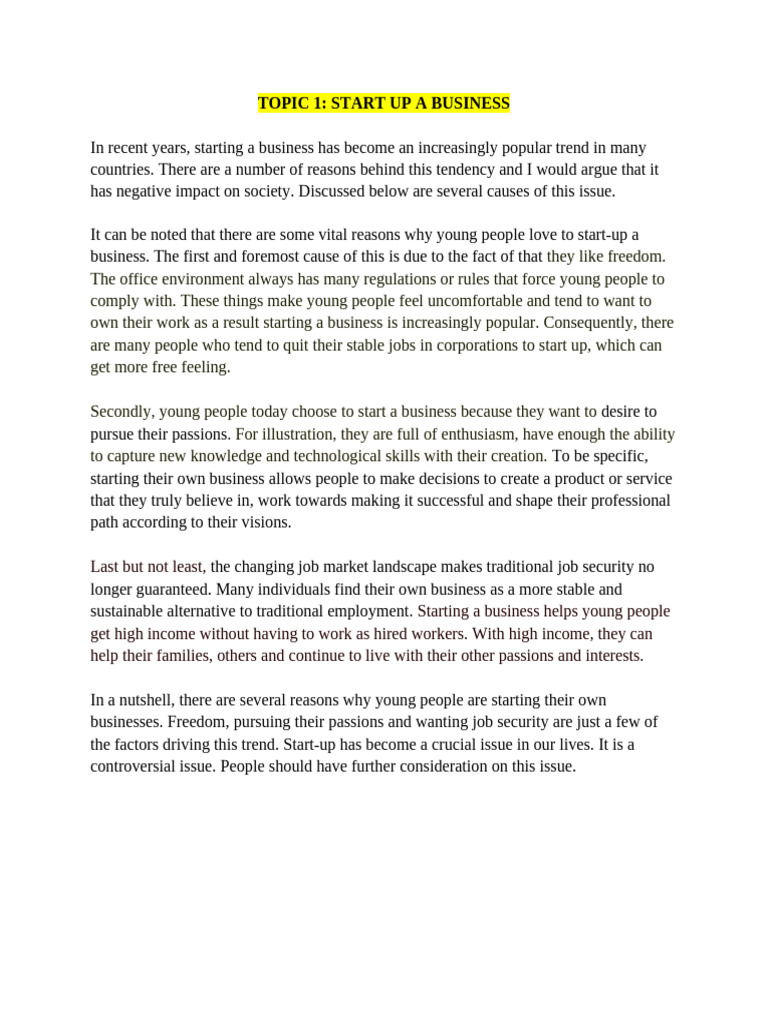 Impact of Starting a Business Trend | PDF | Cost Of Living | Biodiversity