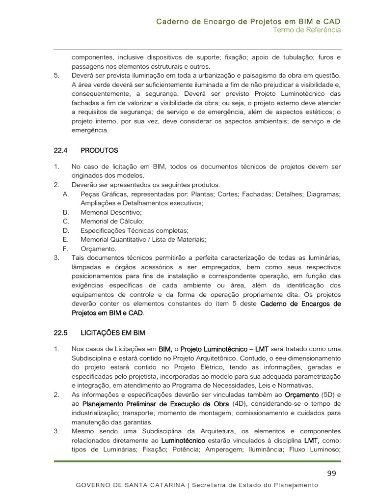 Projetos em BIM e CAD: Termo de Referência | PDF | BIM | Rede de ...