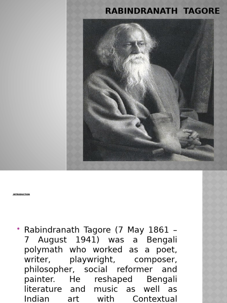 BIOGRAPHY OF RABINDRANATH TAGORE IN BENGALI PDF visual data 6
