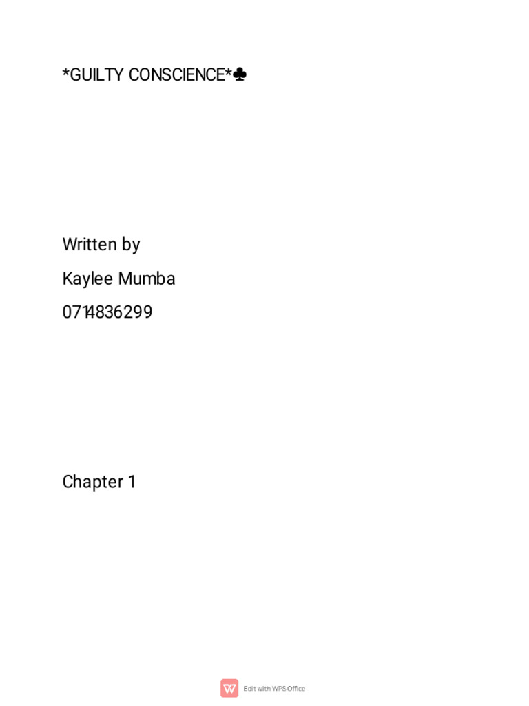 Guilty Conscience Free Chapters | PDF