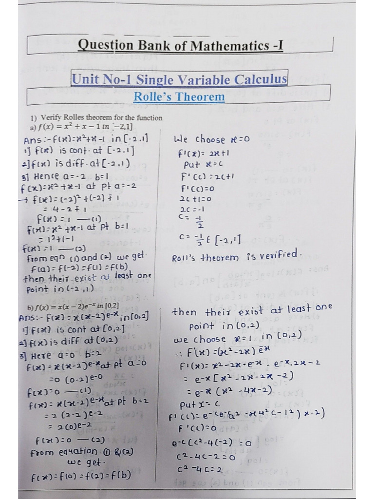 Maths 1 Manual | PDF