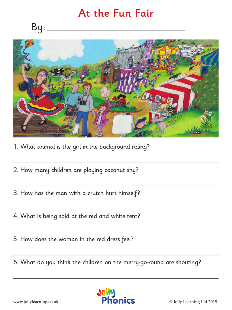 Reading Comprehension Worksheet - at The Fun Fair | PDF