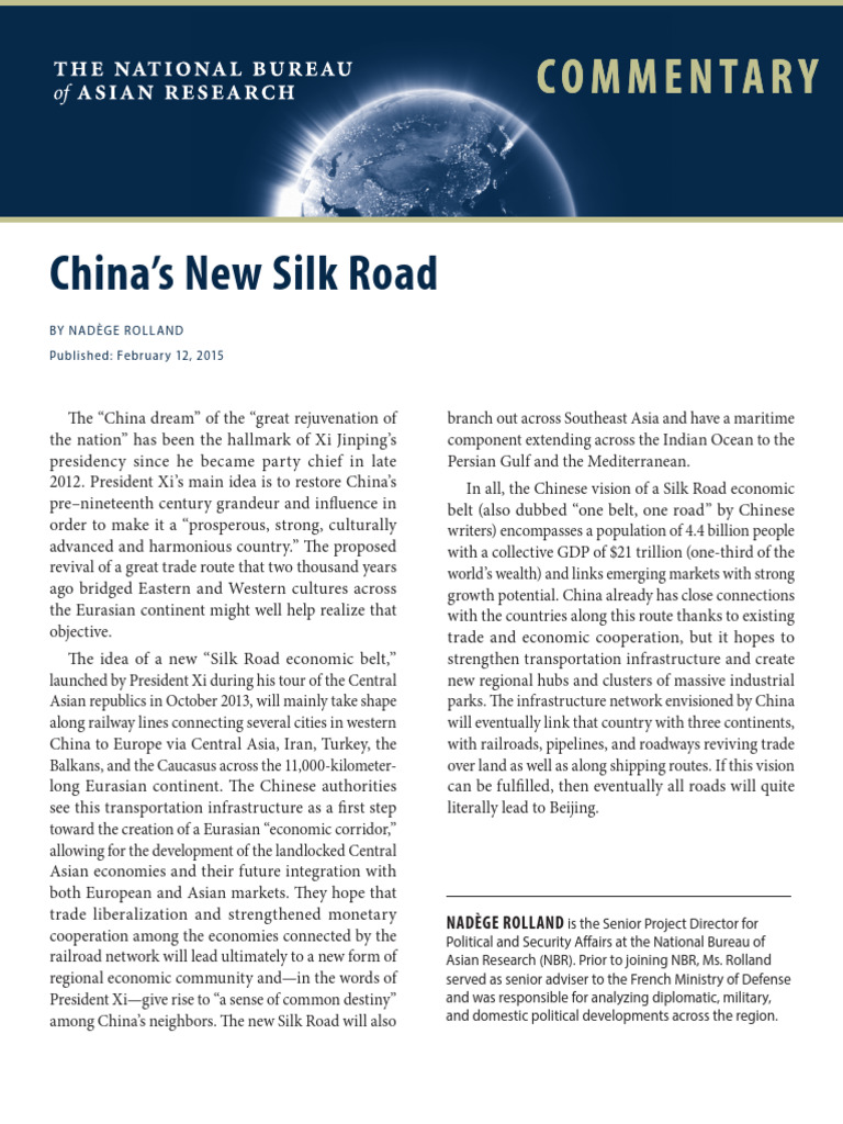 Chinas New Silk Road | PDF | China | World Politics