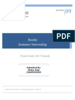 Nestle Project Report Internship IIMI 2009