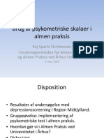 Brug Af Psykometriske Skalaer i Almen Praksis KSC 070510