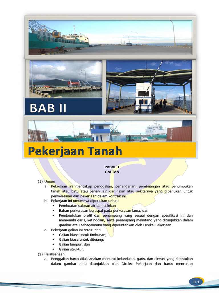RKS - BAB II Pekerjaan Tanah | PDF
