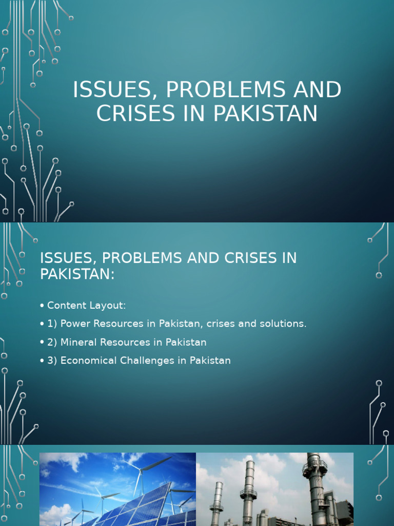 Chap 8 Issues, Problems and Crises in Pakistan | PDF | Renewable Energy ...
