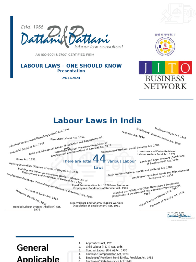 Labour Laws One Should Know | PDF | Employment | Pension