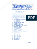 TABLE OF CONTENTS AND SONG LYRICS