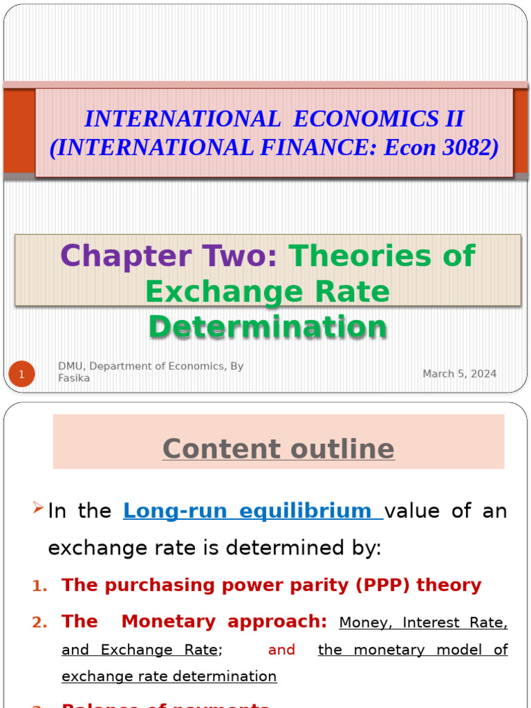 IE II CH 2 Exchange Rate Determination | PDF | Exchange Rate ...