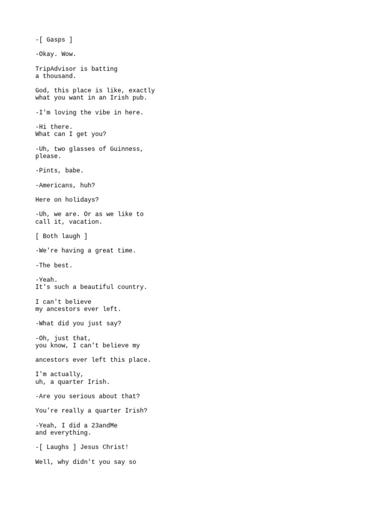 (English) Irish Americans - SNL (DownSub - Com) | PDF