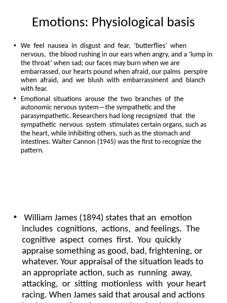 Physiolgical Basis of EMOTIONS | PDF | Limbic System | Amygdala