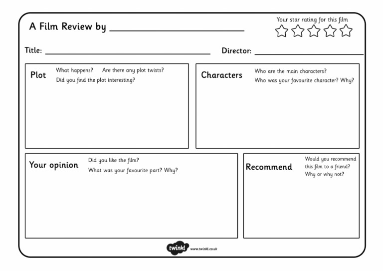 T2 E 1438 Film Review Writing Template | PDF