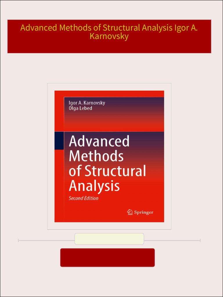Download ebooks file Advanced Methods of Structural Analysis Igor A ...