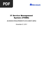 ITSMS Business Requirements Document