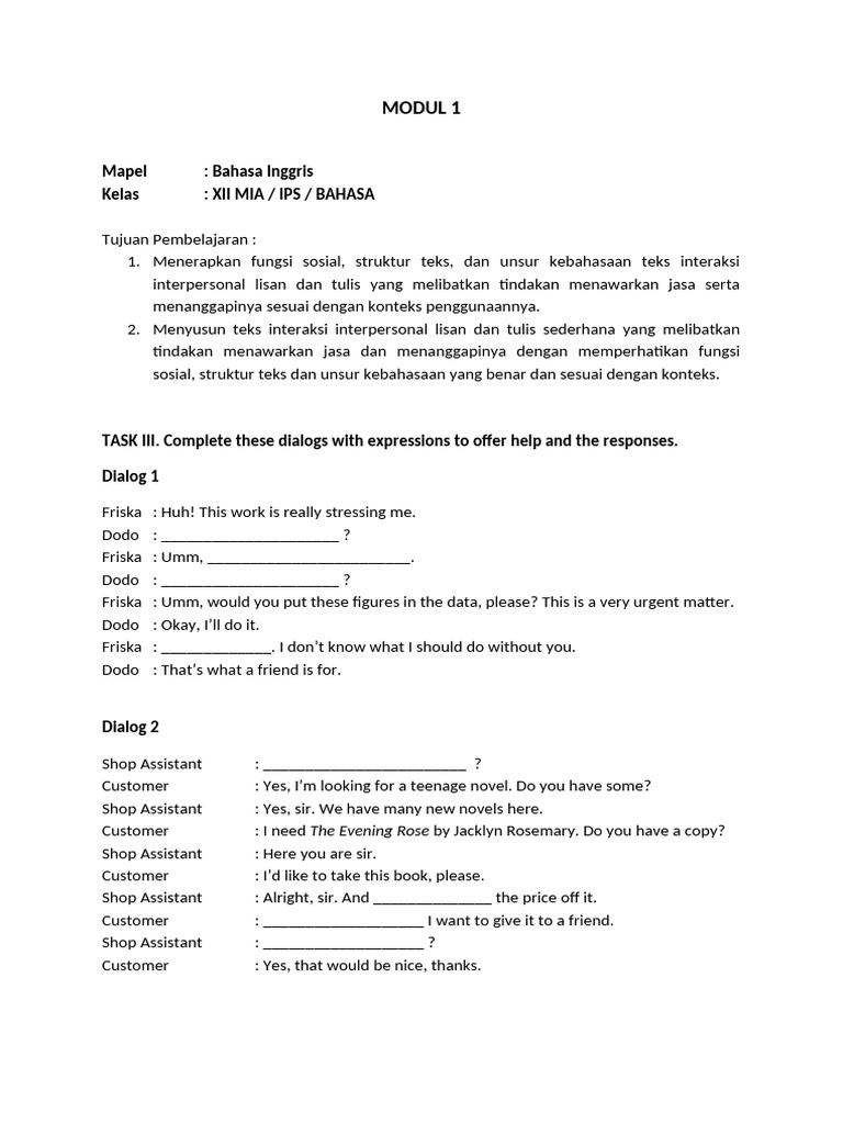 Resta Aulia - MODUL 1 XII Task 3 & 4 | PDF
