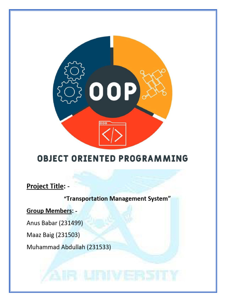 Anus oop project 3rd sem final | PDF | Transport | Passenger