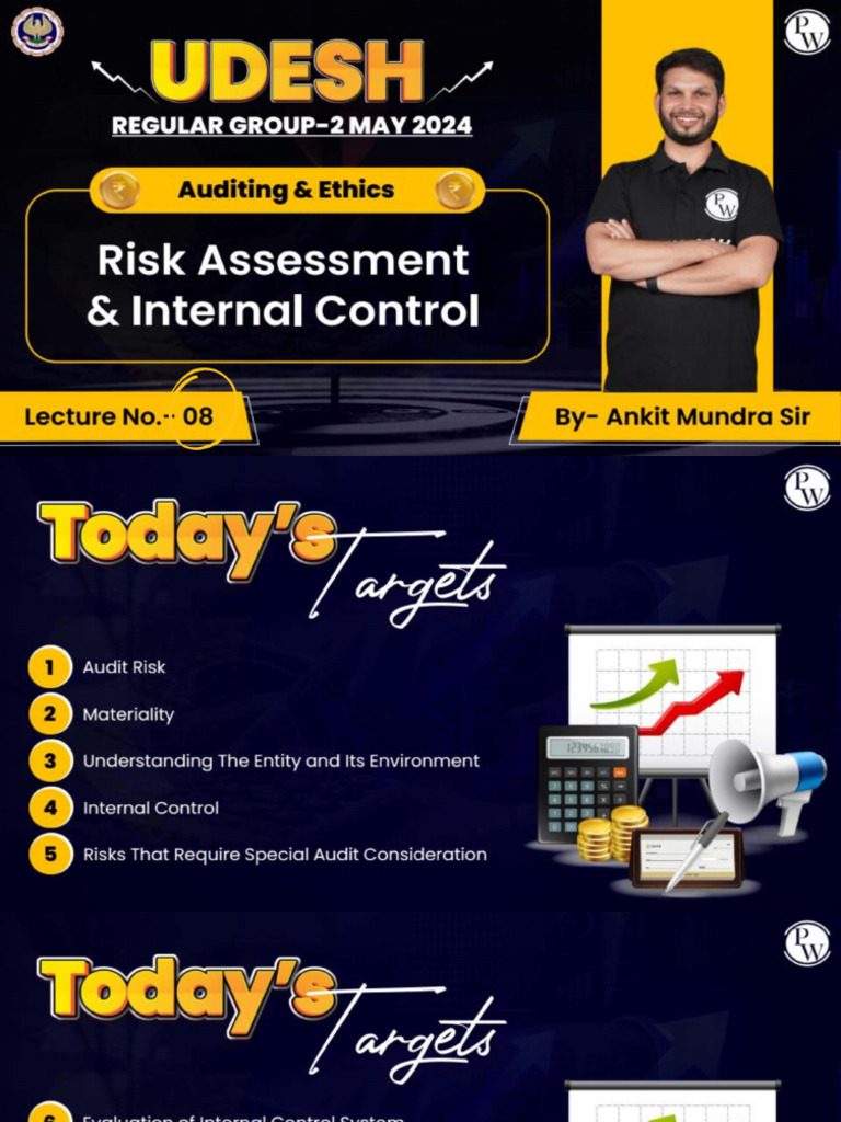 Risk Assessment & Internal Control 08 - Class Notes - Udesh Regular ...