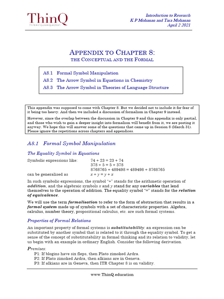 8 2+Appendix+to+Chapter+8 | PDF | Molecules | Algebra