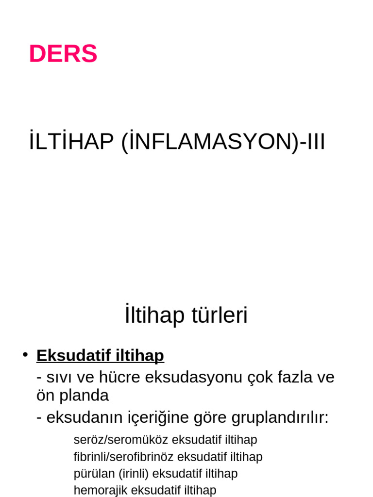 Ders 7 Iltihap-3 | PDF