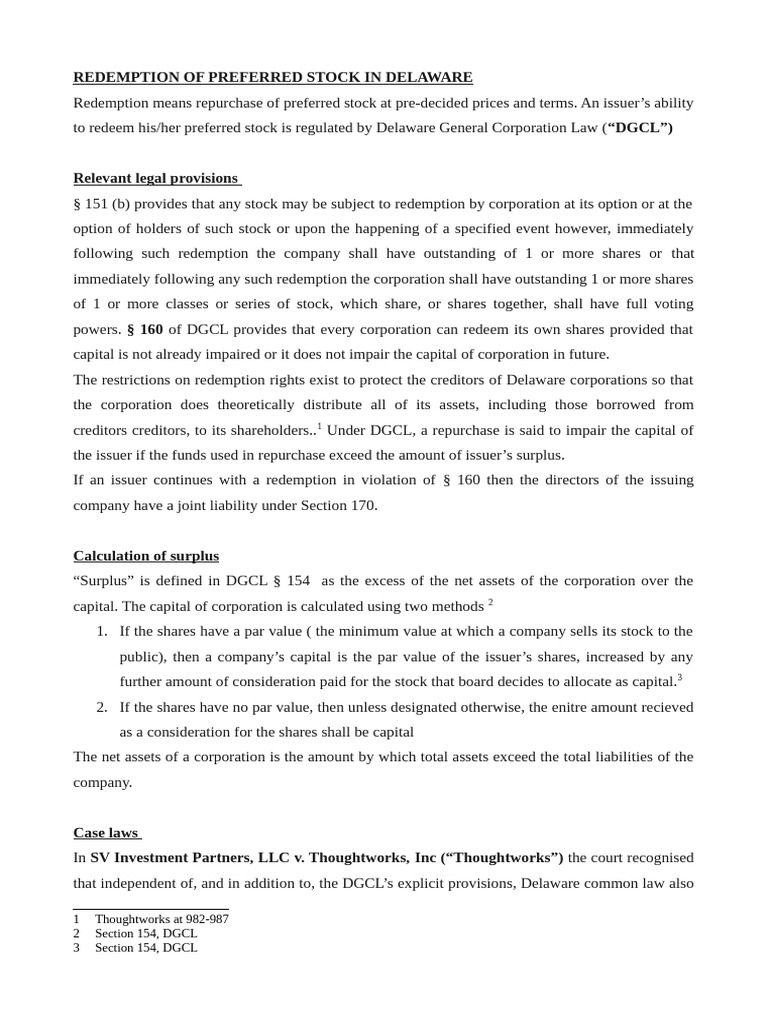 Draft | PDF | Stocks | Corporations