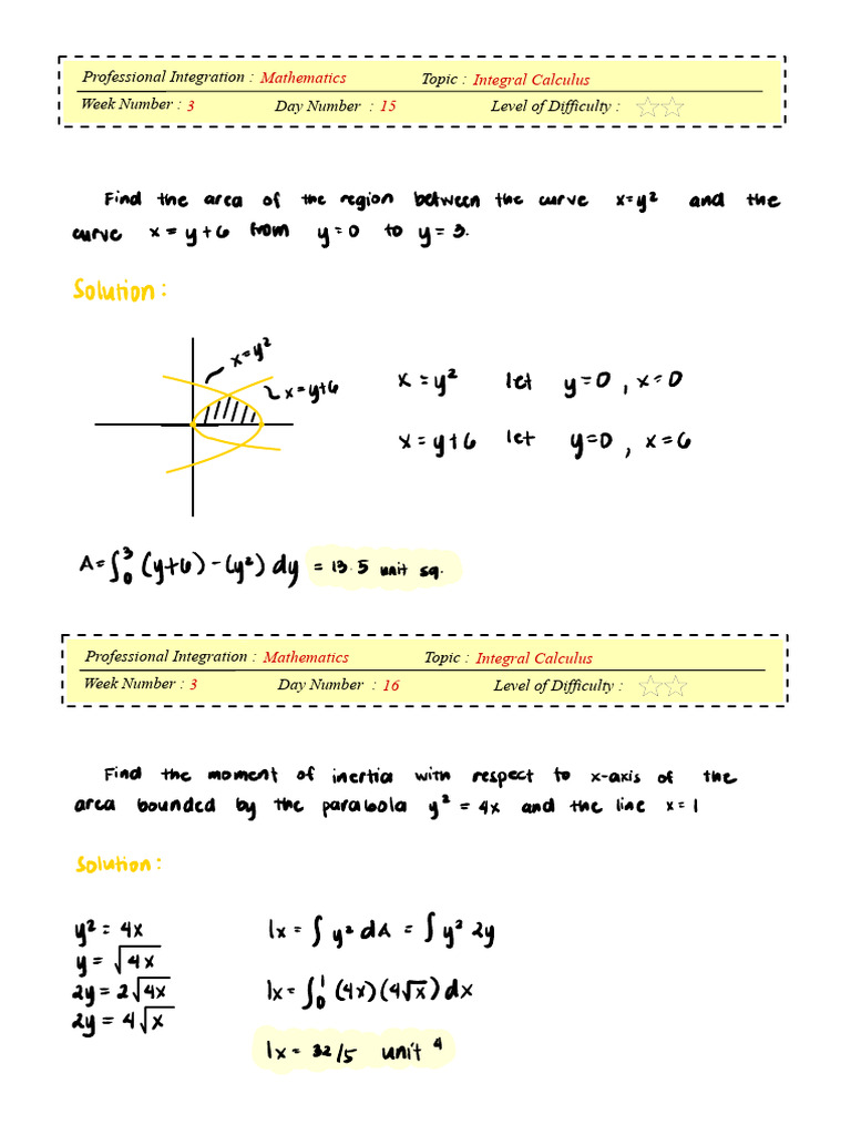 Daily Problem - Mathematics | PDF | Integral | Mathematical Concepts