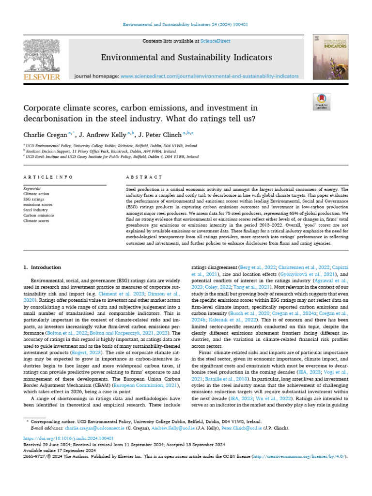 Steel Industry Climate Scores Analysis | PDF | Climate Change ...