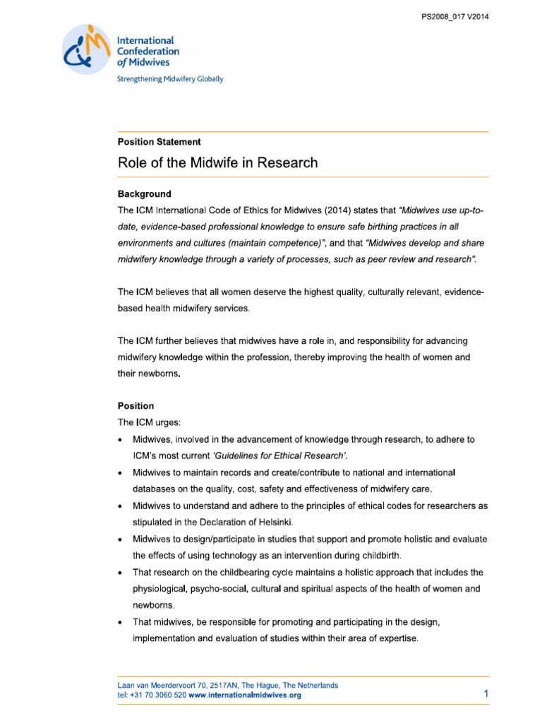 Role of The Midwife in Research | PDF