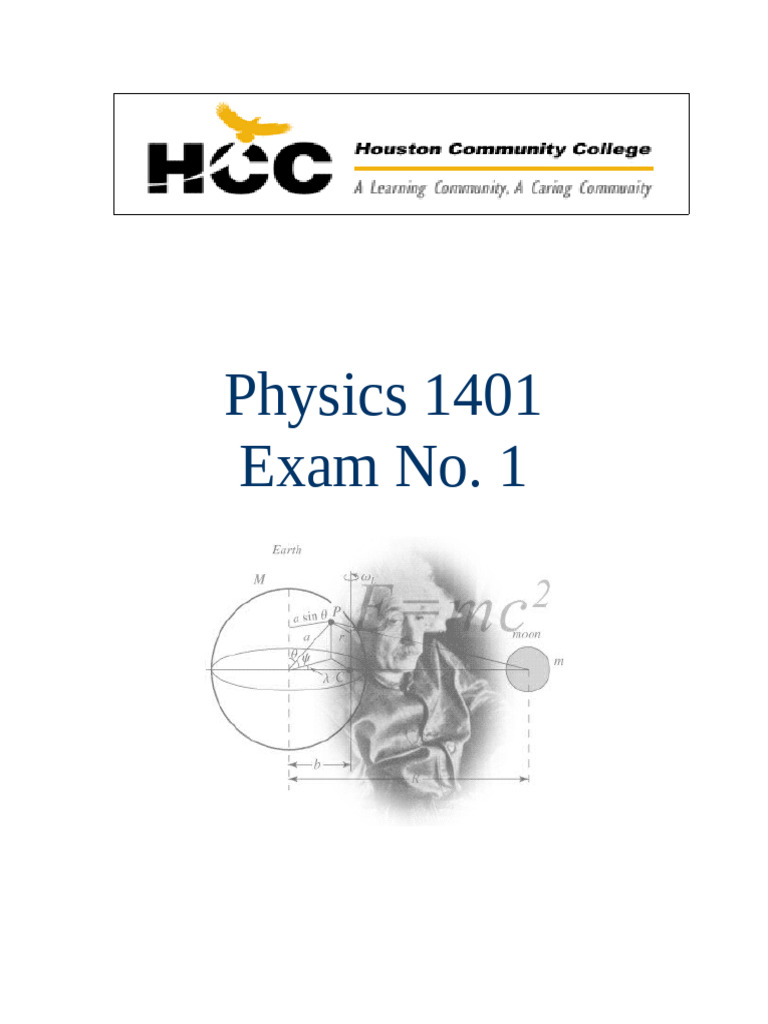 Physics 1401 T 1 Fall 10 | PDF | Force | Acceleration