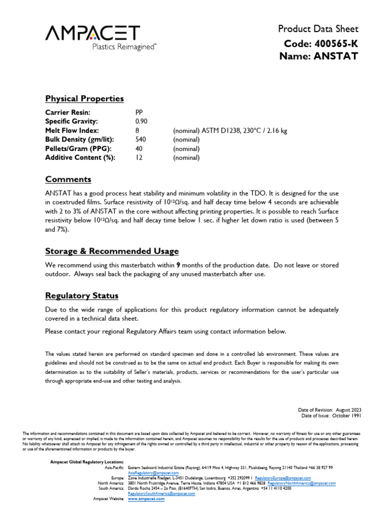 ANSTAT 400565-K (1) | PDF