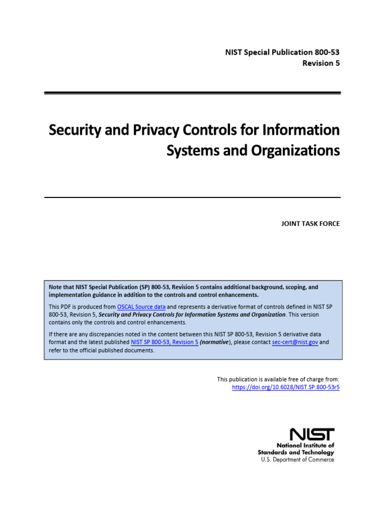 Nist Special Publication 800 53 Pdf