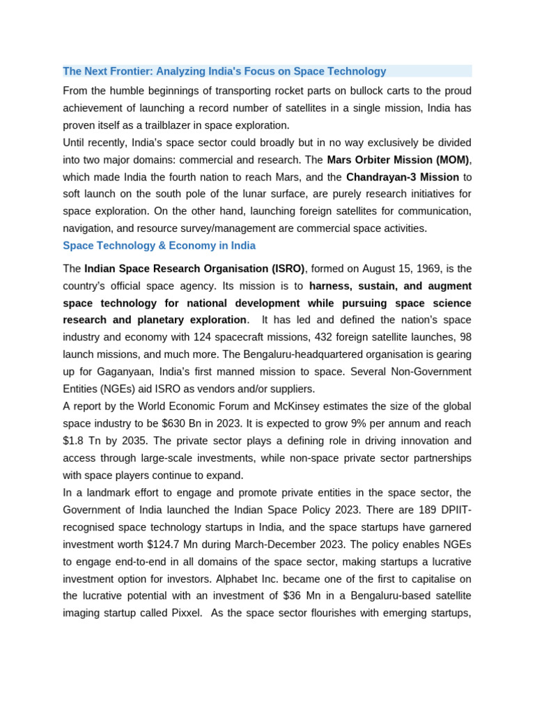 India's Space Technology Revolution | PDF | Nasa | Space Exploration