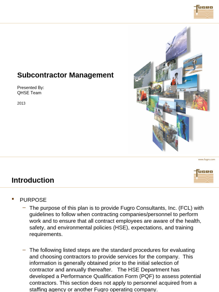Subcontractor Management Guidelines | PDF | General Contractor ...