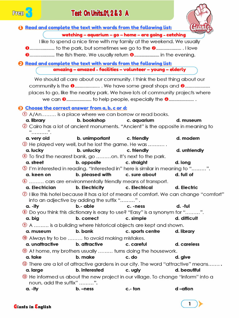 Test++On+Units 01,+2+&+3 A Prep 03 | PDF