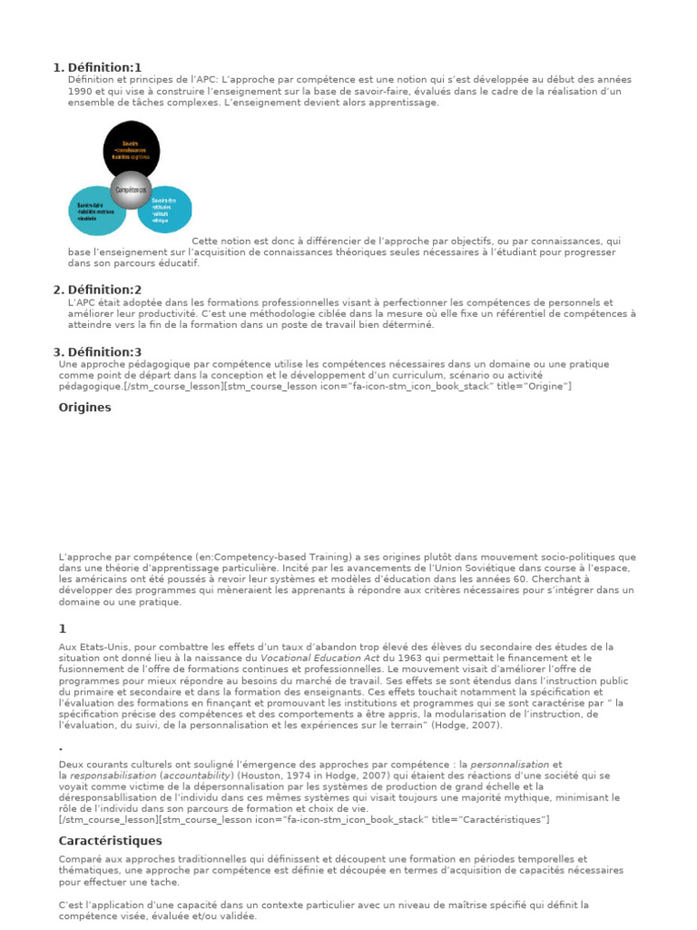 Approche par Compétences en Éducation | PDF | Enseignement | Pédagogie